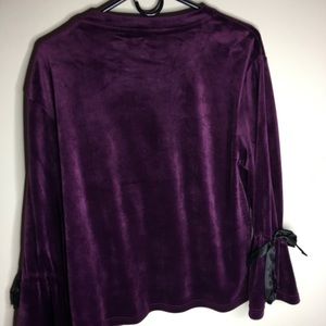 Purple philosophy velvet shirt